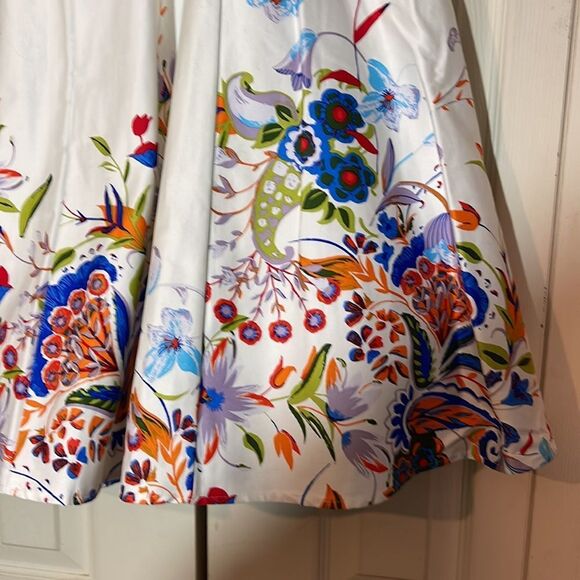 Vintage Petrune of Ithaca White Floral Circle Skirt New With Tags Large L Rare - Picture 13 of 16